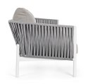 Bizzotto BIZZOTTO sofa 3-osobowa ogrodowa FLORENCIA biała / szara Bizzotto BIZZOTTO sofa 3-osobowa ogrodowa FLORENCIA biała / szara
