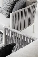 Bizzotto BIZZOTTO sofa 3-osobowa ogrodowa FLORENCIA biała / szara Bizzotto BIZZOTTO sofa 3-osobowa ogrodowa FLORENCIA biała / szara
