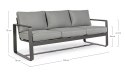 Bizzotto BIZZOTTO sofa 3-osobowa ogrodowa MERRIGAN szara Bizzotto BIZZOTTO sofa 3-osobowa ogrodowa MERRIGAN szara
