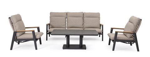 Bizzotto BIZZOTTO sofa 3-osobowa ogrodowa MIGUEL beżowa Bizzotto BIZZOTTO sofa 3-osobowa ogrodowa MIGUEL beżowa