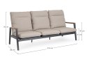 Bizzotto BIZZOTTO sofa 3-osobowa ogrodowa MIGUEL beżowa Bizzotto BIZZOTTO sofa 3-osobowa ogrodowa MIGUEL beżowa