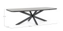 Bizzotto BIZZOTTO stół ogrodowy ISACCO 240x110 antracyt Bizzotto BIZZOTTO stół ogrodowy ISACCO 240x110 antracyt