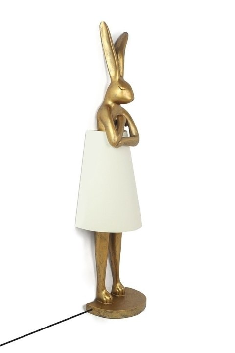 Kare Design KARE lampa podłogowa RABBIT 150 cm biała / złota Kare Design KARE lampa podłogowa RABBIT 150 cm biała / złota