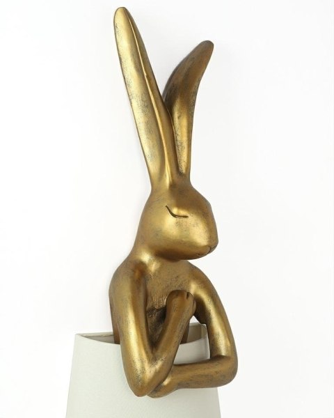 Kare Design KARE lampa podłogowa RABBIT 150 cm biała / złota Kare Design KARE lampa podłogowa RABBIT 150 cm biała / złota