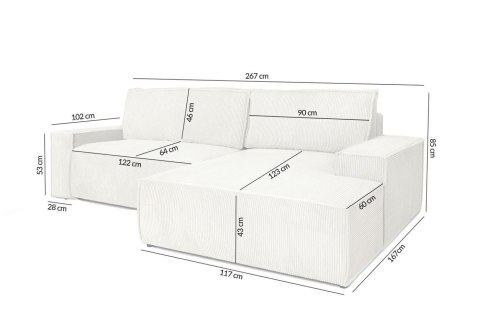 King Home Narożnik PILLOW M prawy z funkcją spania zielony King Home Narożnik PILLOW M prawy z funkcją spania zielony