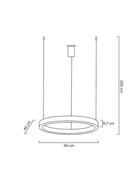 Moosee MOOSEE lampa wisząca RING 40 złota Moosee MOOSEE lampa wisząca RING 40 złota