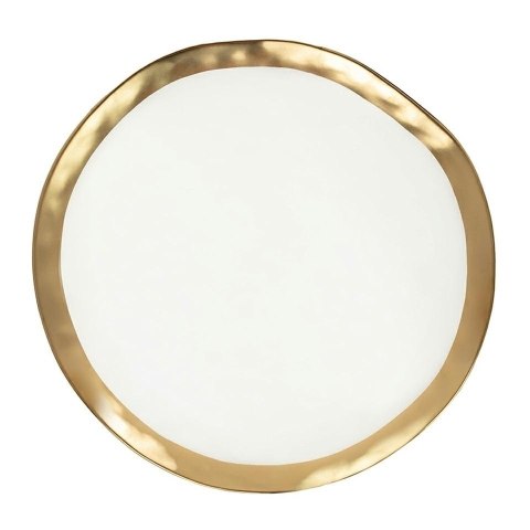 Kare Design KARE komplet 2 talerzy BELL 38 cm biało-złoty Kare Design KARE komplet 2 talerzy BELL 38 cm biało-złoty