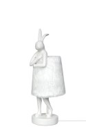 Kare Design KARE lampa stołowa RABBIT FUR 50 cm biała / srebrna Kare Design KARE lampa stołowa RABBIT FUR 50 cm biała / srebrna