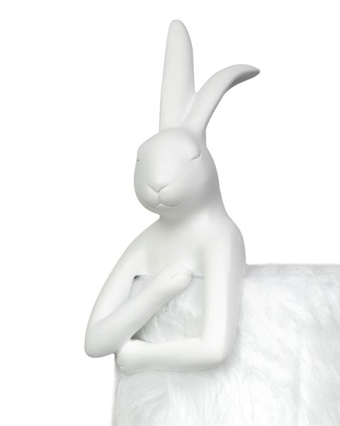 Kare Design KARE lampa stołowa RABBIT FUR 50 cm biała / srebrna Kare Design KARE lampa stołowa RABBIT FUR 50 cm biała / srebrna