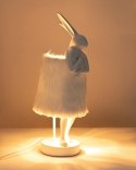 Kare Design KARE lampa stołowa RABBIT FUR 50 cm biała / srebrna Kare Design KARE lampa stołowa RABBIT FUR 50 cm biała / srebrna