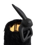 Kare Design KARE lampa stołowa RABBIT FUR 50 cm czarna / złota Kare Design KARE lampa stołowa RABBIT FUR 50 cm czarna / złota