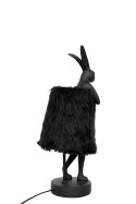 Kare Design KARE lampa stołowa RABBIT FUR 50 cm czarna / złota Kare Design KARE lampa stołowa RABBIT FUR 50 cm czarna / złota