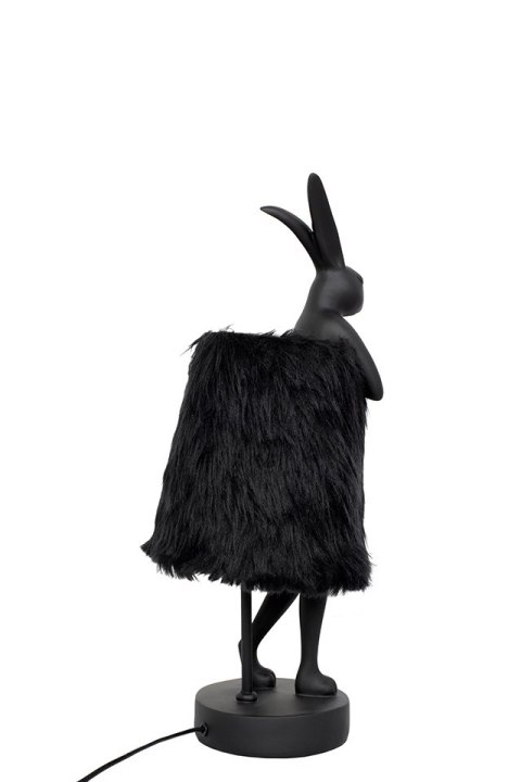 Kare Design KARE lampa stołowa RABBIT FUR 50 cm czarna / złota Kare Design KARE lampa stołowa RABBIT FUR 50 cm czarna / złota