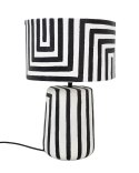Kare Design KARE lampa stołowa STRISCE 44 cm biało-czarna Kare Design KARE lampa stołowa STRISCE 44 cm biało-czarna
