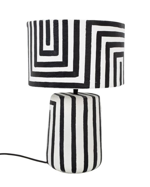 Kare Design KARE lampa stołowa STRISCE 44 cm biało-czarna Kare Design KARE lampa stołowa STRISCE 44 cm biało-czarna