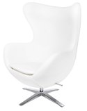 King Home Fotel EGG SZEROKI PU biały King Home Fotel EGG SZEROKI PU biały