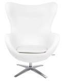 King Home Fotel EGG SZEROKI PU biały King Home Fotel EGG SZEROKI PU biały