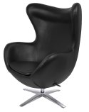 King Home Fotel EGG SZEROKI PU czarny King Home Fotel EGG SZEROKI PU czarny