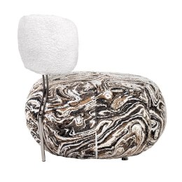 King Home Fotel LOW TEDDY beżowy melanż