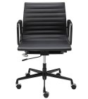 King Home Fotel biurowy BODY PRESTIGE PLUS czarny - skóra naturalna, aluminium King Home Fotel biurowy BODY PRESTIGE PLUS czarny - skóra naturalna, aluminium