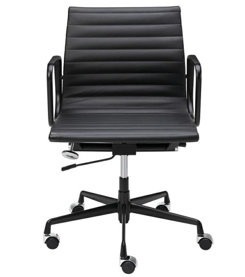 King Home Fotel biurowy BODY PRESTIGE PLUS czarny - skóra naturalna, aluminium King Home Fotel biurowy BODY PRESTIGE PLUS czarny - skóra naturalna, aluminium