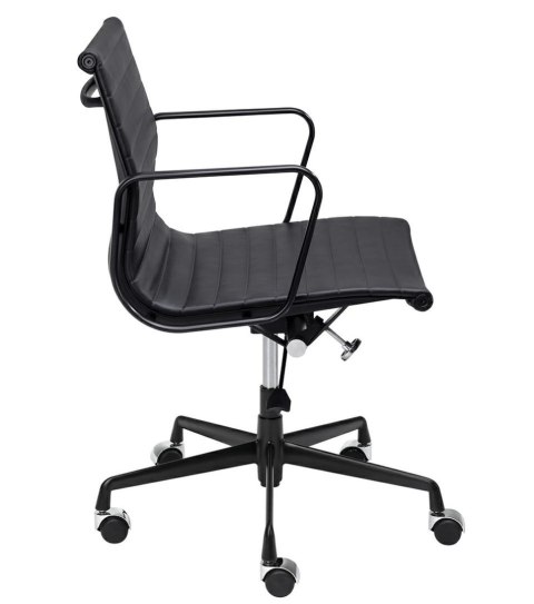 King Home Fotel biurowy BODY PRESTIGE PLUS czarny - skóra naturalna, aluminium King Home Fotel biurowy BODY PRESTIGE PLUS czarny - skóra naturalna, aluminium