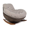 King Home Fotel bujany FATTY brązowa pepitka King Home Fotel bujany FATTY brązowa pepitka