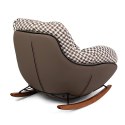 King Home Fotel bujany FATTY brązowa pepitka King Home Fotel bujany FATTY brązowa pepitka