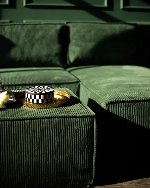 King Home Narożnik PILLOW M prawy z funkcją spania zielony King Home Narożnik PILLOW M prawy z funkcją spania zielony