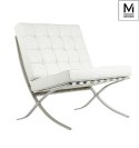 Modesto Design MODESTO fotel BARCELON biały - ekoskóra, stal polerowana Modesto Design MODESTO fotel BARCELON biały - ekoskóra, stal polerowana