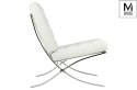 Modesto Design MODESTO fotel BARCELON biały - ekoskóra, stal polerowana Modesto Design MODESTO fotel BARCELON biały - ekoskóra, stal polerowana