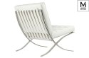 Modesto Design MODESTO fotel BARCELON biały - ekoskóra, stal polerowana Modesto Design MODESTO fotel BARCELON biały - ekoskóra, stal polerowana
