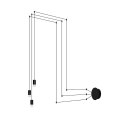 Moosee MOOSEE lampa ścienna FLUSSO WALL 3 czarna Moosee MOOSEE lampa ścienna FLUSSO WALL 3 czarna