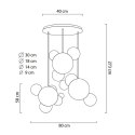Moosee MOOSEE lampa wisząca CAPRI DISC 3 złota - 180 LED, aluminium, szkło Moosee MOOSEE lampa wisząca CAPRI DISC 3 złota - 180 LED, aluminium, szkło