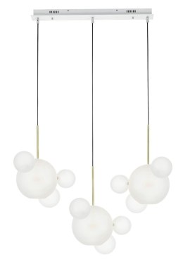 Moosee MOOSEE lampa wisząca CAPRI LINE 3 złota / biała - 180 LED, aluminium, szkło