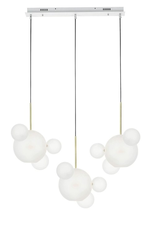 Moosee MOOSEE lampa wisząca CAPRI LINE 3 złota / biała - 180 LED, aluminium, szkło Moosee MOOSEE lampa wisząca CAPRI LINE 3 złota / biała - 180 LED, aluminium, szkło