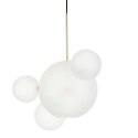 Moosee MOOSEE lampa wisząca CAPRI LINE 3 złota / biała - 180 LED, aluminium, szkło Moosee MOOSEE lampa wisząca CAPRI LINE 3 złota / biała - 180 LED, aluminium, szkło