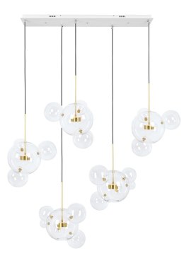 Moosee MOOSEE lampa wisząca CAPRI LINE 5 złota - 300 LED, aluminium, szkło