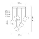 Moosee MOOSEE lampa wisząca CAPRI LINE 5 złota - 300 LED, aluminium, szkło Moosee MOOSEE lampa wisząca CAPRI LINE 5 złota - 300 LED, aluminium, szkło