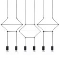 Moosee MOOSEE lampa wisząca FLUSSO LINE 6 czarna Moosee MOOSEE lampa wisząca FLUSSO LINE 6 czarna