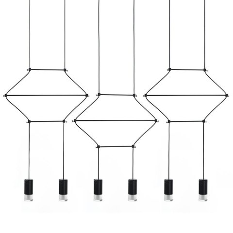 Moosee MOOSEE lampa wisząca FLUSSO LINE 6 czarna Moosee MOOSEE lampa wisząca FLUSSO LINE 6 czarna