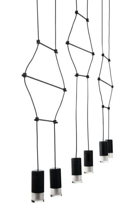 Moosee MOOSEE lampa wisząca FLUSSO LINE 6 czarna Moosee MOOSEE lampa wisząca FLUSSO LINE 6 czarna