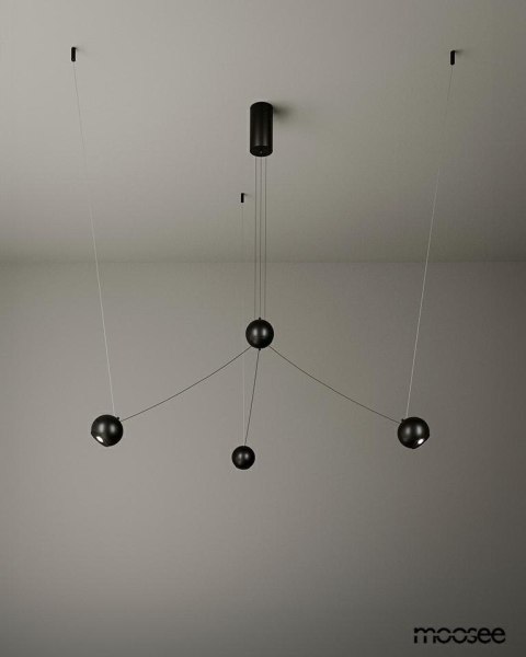 Moosee MOOSEE lampa wisząca OCTO 3 czarna Moosee MOOSEE lampa wisząca OCTO 3 czarna