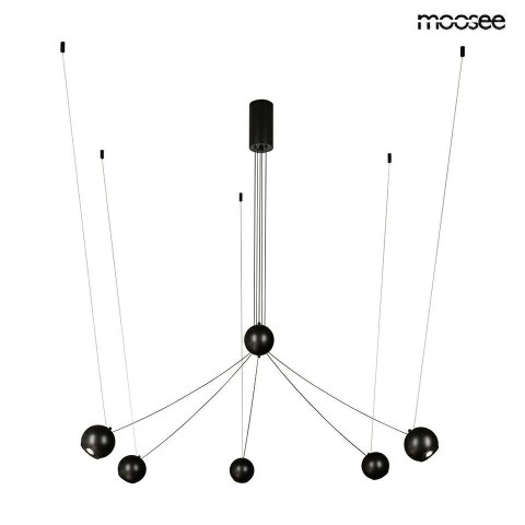 Moosee MOOSEE lampa wisząca OCTO 5 czarna Moosee MOOSEE lampa wisząca OCTO 5 czarna
