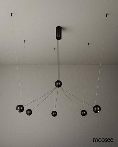 Moosee MOOSEE lampa wisząca OCTO 5 czarna Moosee MOOSEE lampa wisząca OCTO 5 czarna