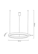 Moosee MOOSEE lampa wisząca RING 60 złota Moosee MOOSEE lampa wisząca RING 60 złota