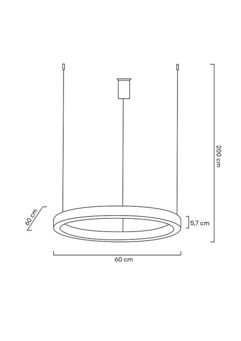 Moosee MOOSEE lampa wisząca RING 60 złota Moosee MOOSEE lampa wisząca RING 60 złota