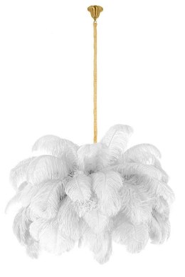 Moosee MOOSEE lampa wisząca TIFFANY 135 biała mosiądz / naturalne pióra