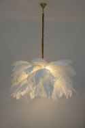 Moosee MOOSEE lampa wisząca TIFFANY 135 biała mosiądz / naturalne pióra Moosee MOOSEE lampa wisząca TIFFANY 135 biała mosiądz / naturalne pióra
