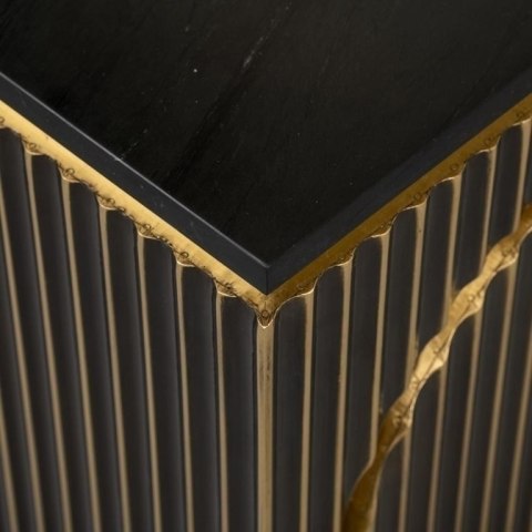 Richmond Interiors RICHMOND szafka nocna LES ARCS - szczotkowane złoto, mosiądz, marmur, MDF Richmond Interiors RICHMOND szafka nocna LES ARCS - szczotkowane złoto, mosiądz, marmur, MDF